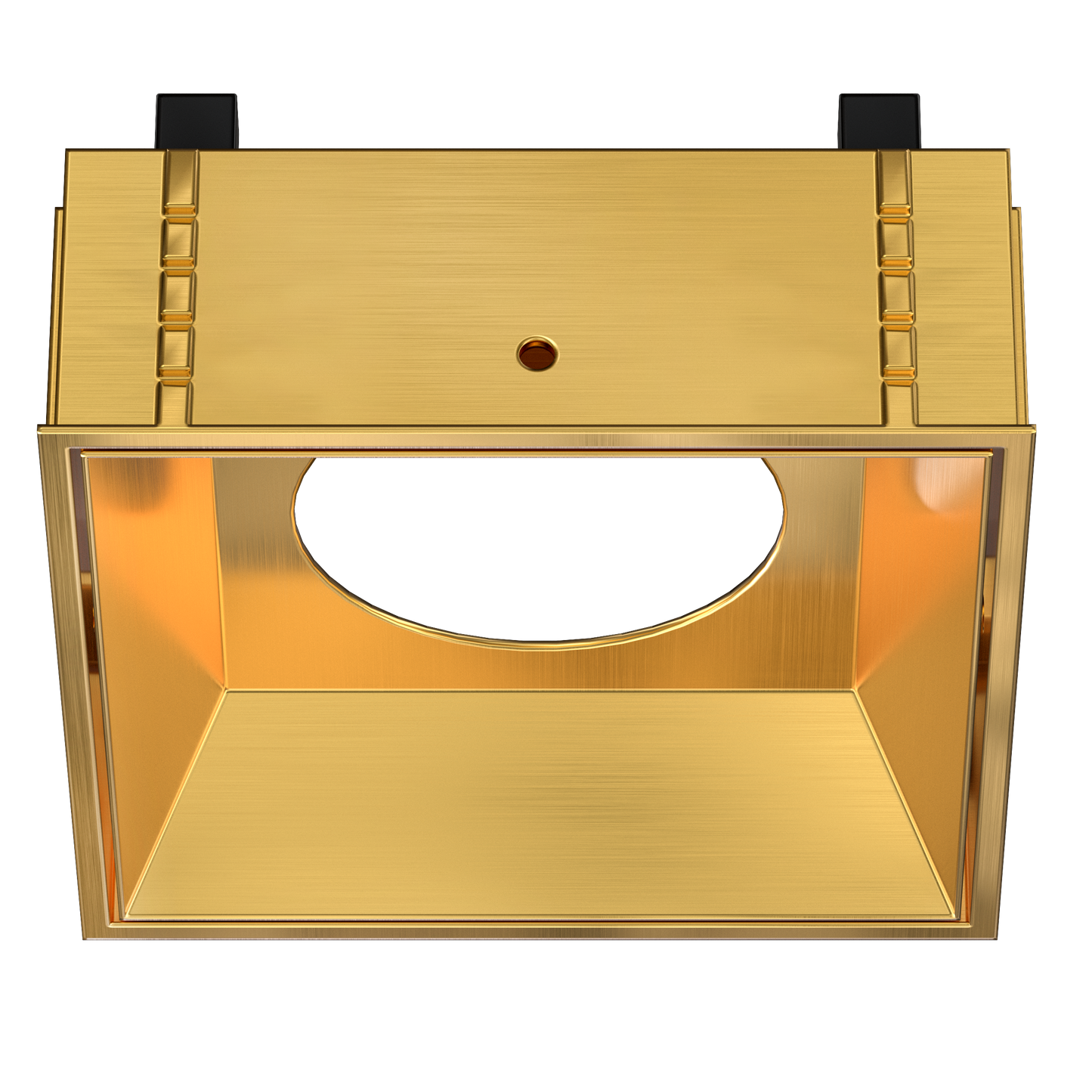 3.5 Inch Brushed Brass Square Millwork Trimless Kit