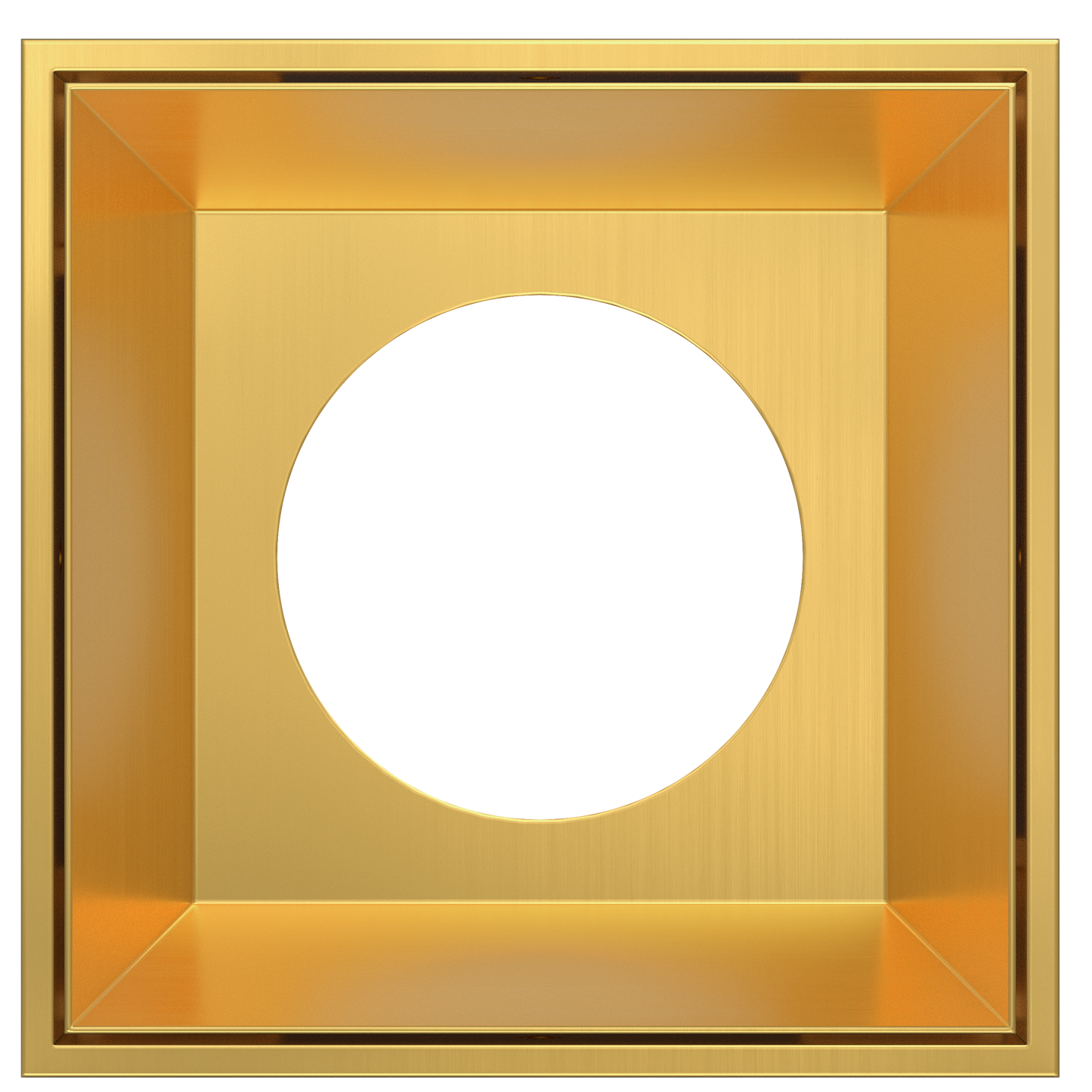 3.5 Inch Brushed Brass Square Millwork Trimless Kit