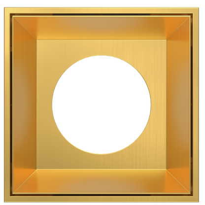 3.5 Inch Brushed Brass Square Millwork Trimless Kit