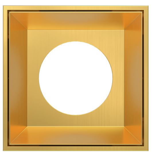 3.5 Inch Brushed Brass Square Millwork Trimless Kit