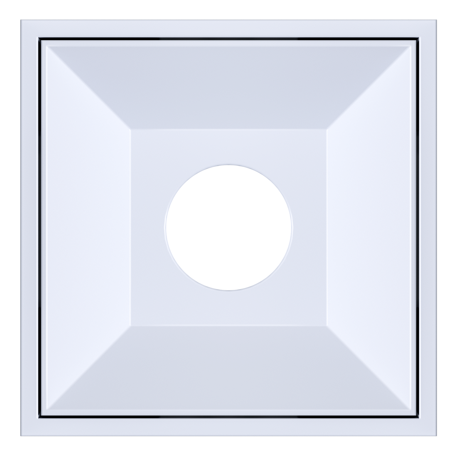 1 Inch White Square Millwork Trimless Kit