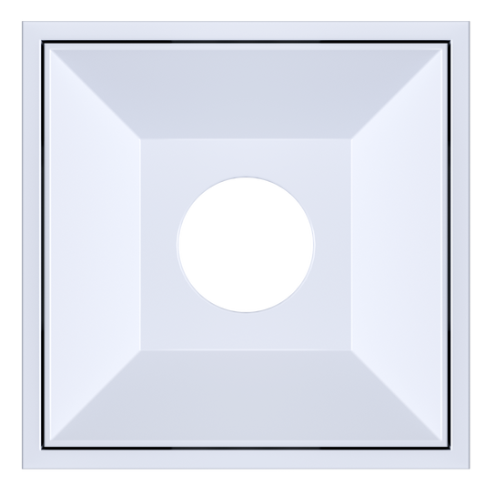 1 Inch White Square Millwork Trimless Kit