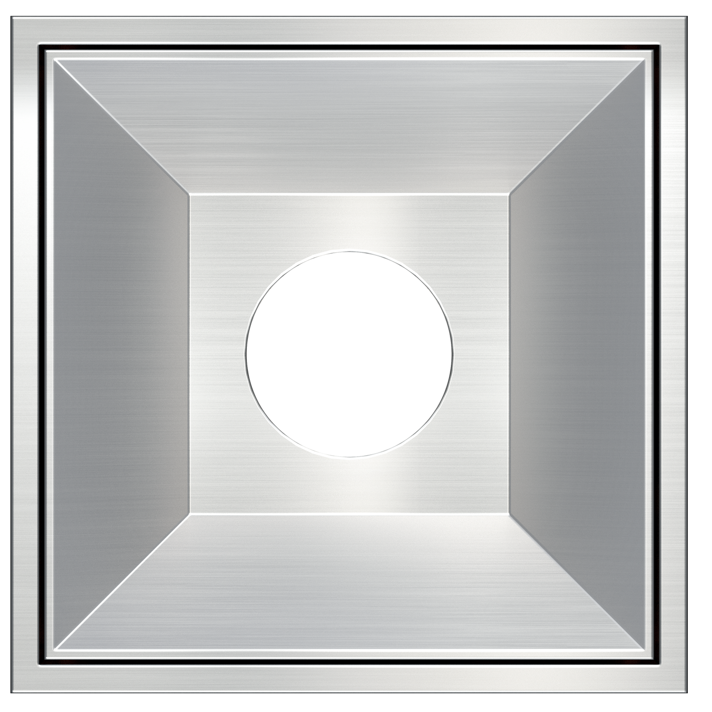 1 Inch Brushed Nickel Square Millwork Trimless Kit