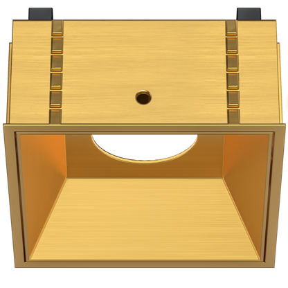 2 Inch Brushed Brass Square Millwork Trimless Kit