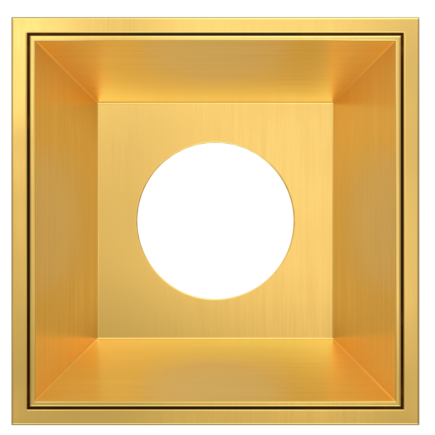 2 Inch Brushed Brass Square Millwork Trimless Kit