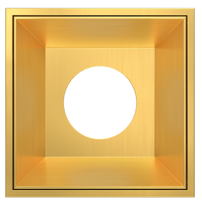 2 Inch Brushed Brass Square Millwork Trimless Kit