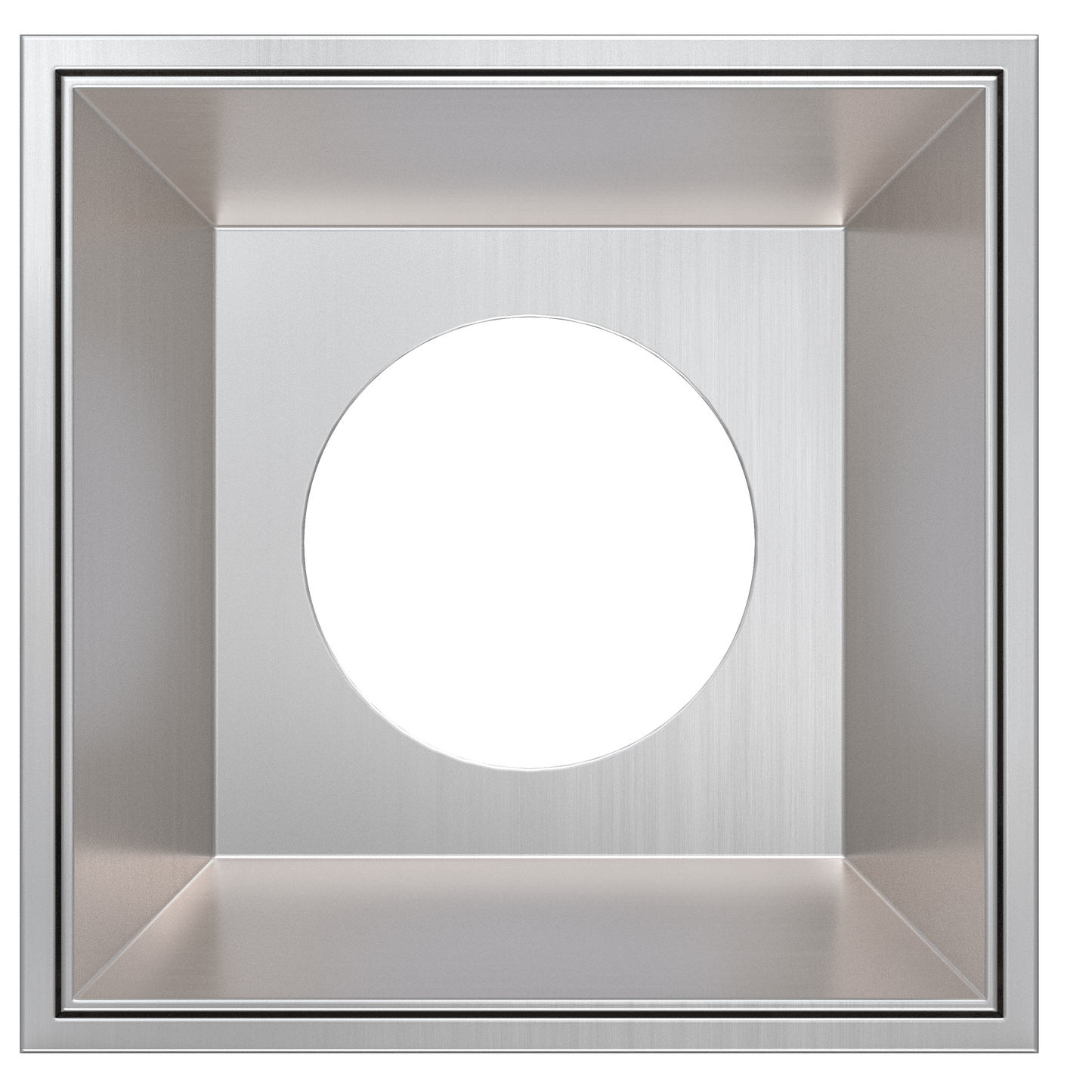 3 Inch Brushed Nickel Square Millwork Trimless Kit