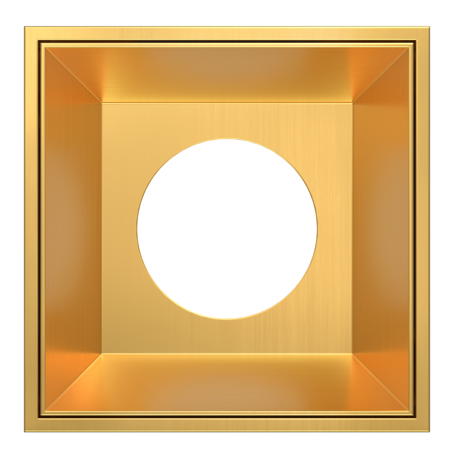 3 Inch Brushed Brass Square Millwork Trimless Kit