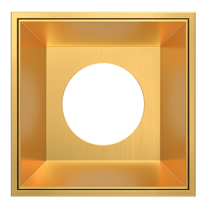 3 Inch Brushed Brass Square Millwork Trimless Kit