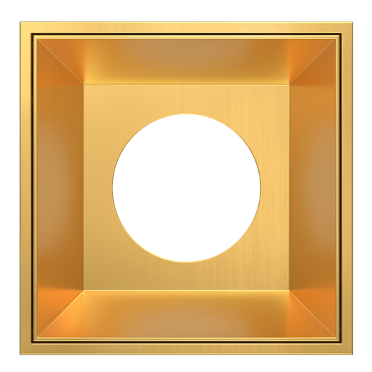 3 Inch Brushed Brass Square Millwork Trimless Kit