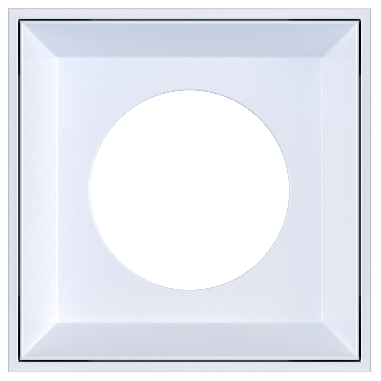 4 Inch White Square Millwork Trimless Kit