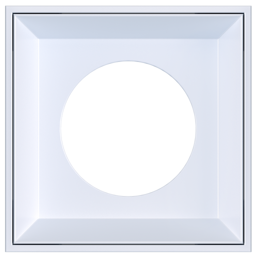 4 Inch White Square Millwork Trimless Kit