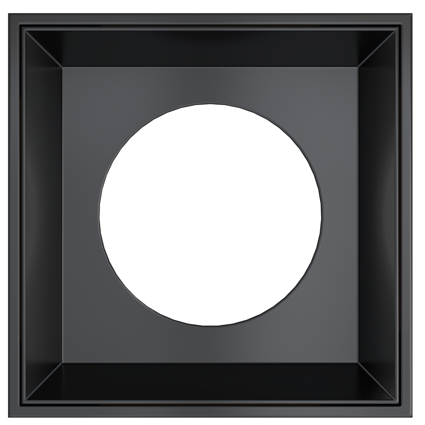 4 Inch Black Square Millwork Trimless Kit