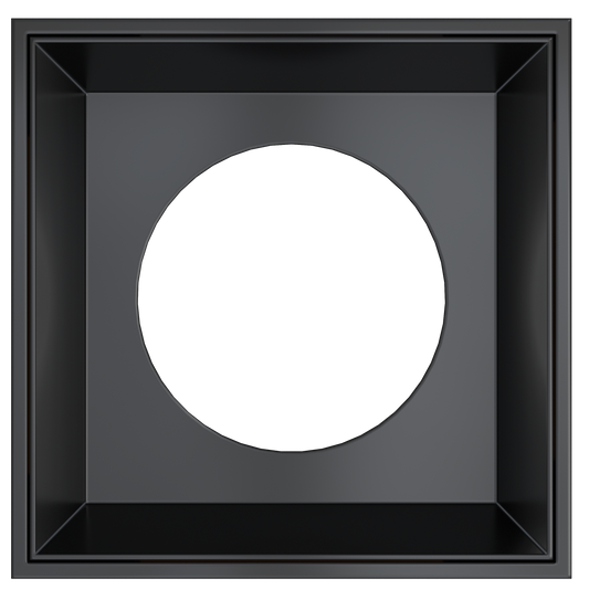 4 Inch Black Square Millwork Trimless Kit