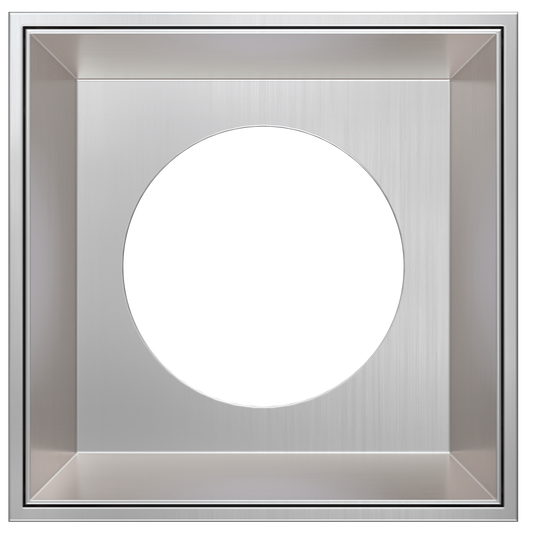 4 Inch Brushed Nickel Square Millwork Trimless Kit