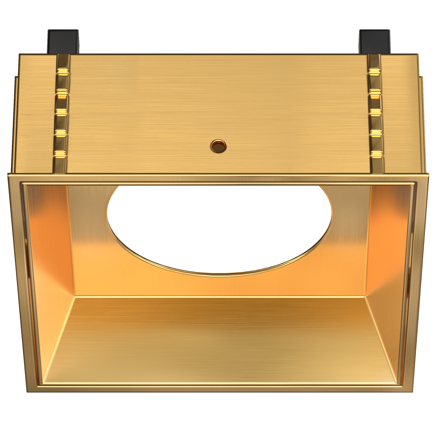 4 Inch Brushed Brass Square Millwork Trimless Kit