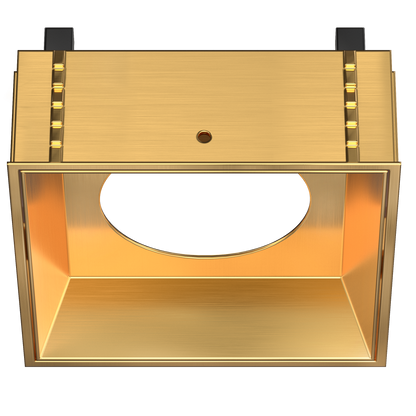 4 Inch Brushed Brass Square Millwork Trimless Kit