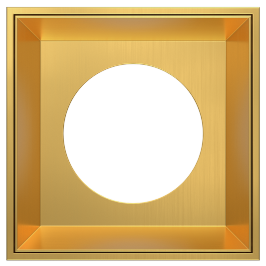 4 Inch Brushed Brass Square Millwork Trimless Kit