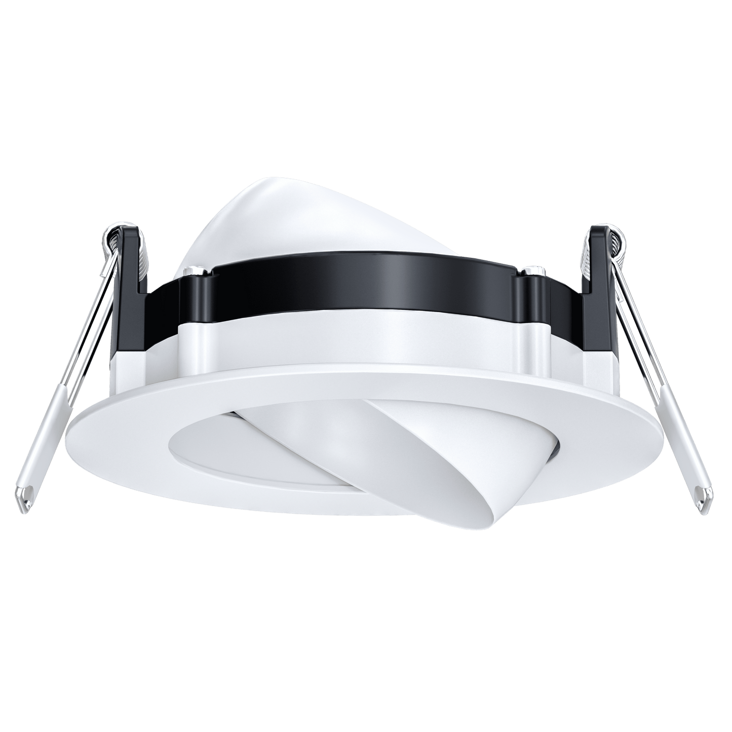 3 Inch White Round Gimbal Trim