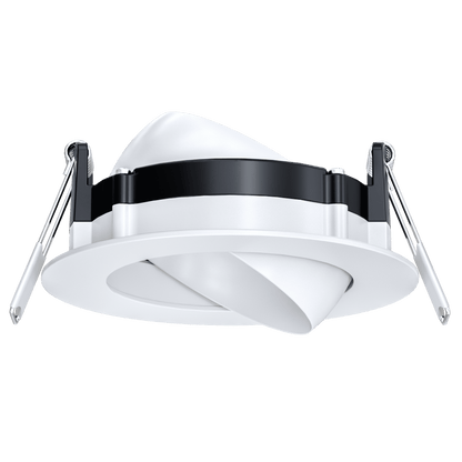 3 Inch White Round Gimbal Trim