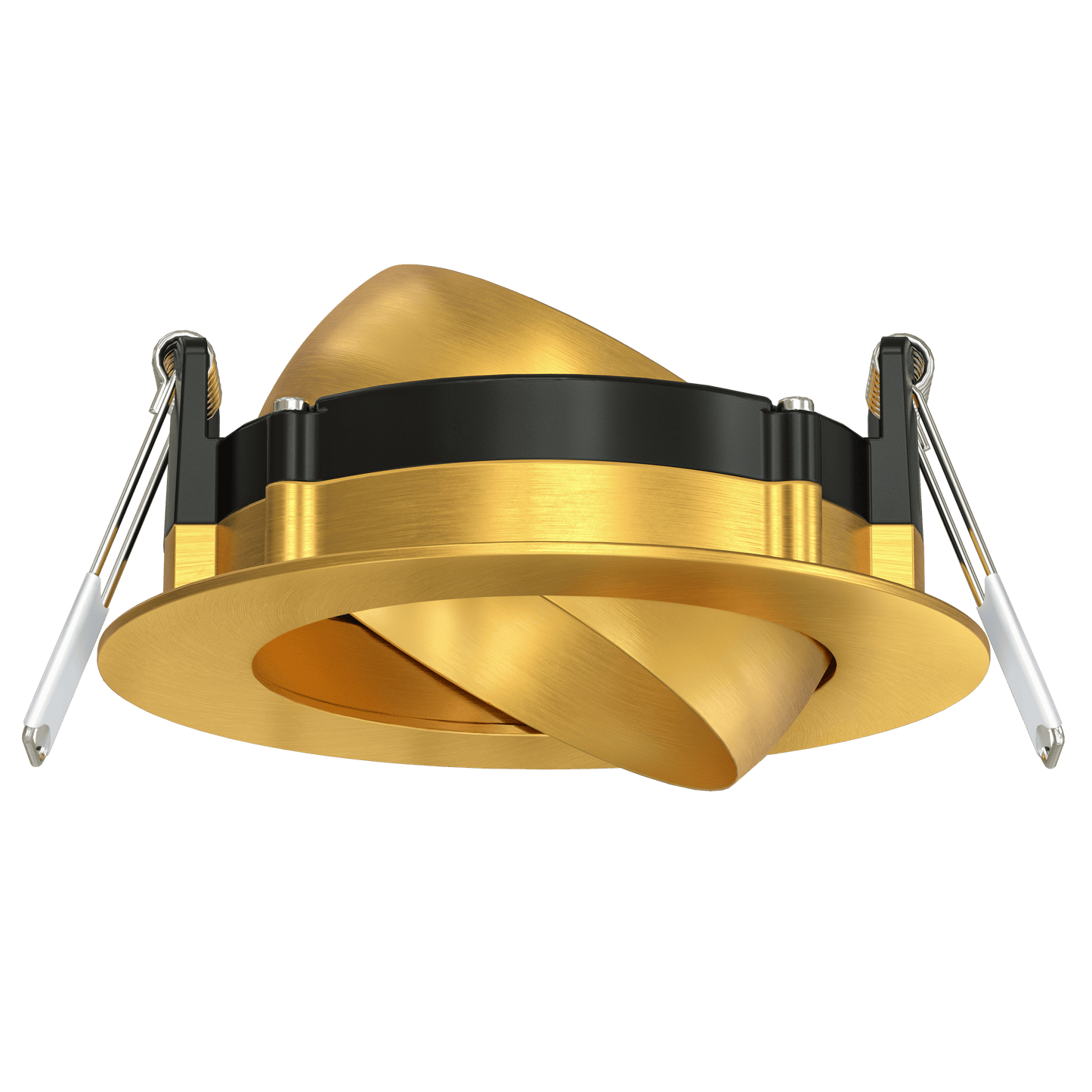 3 Inch Brushed Brass Round Gimbal Trim