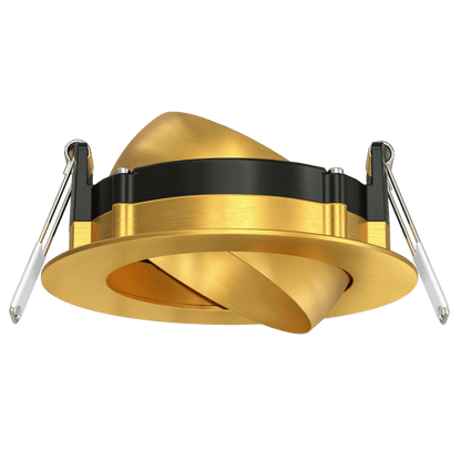 3 Inch Brushed Brass Round Gimbal Trim