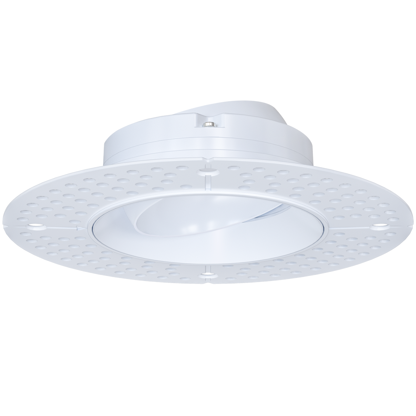 3 Inch White Round Gimbal Trimless