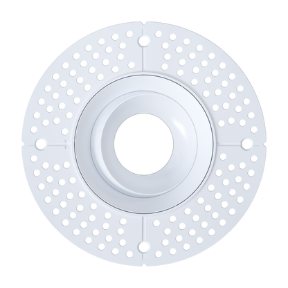 3 Inch White Round Gimbal Trimless