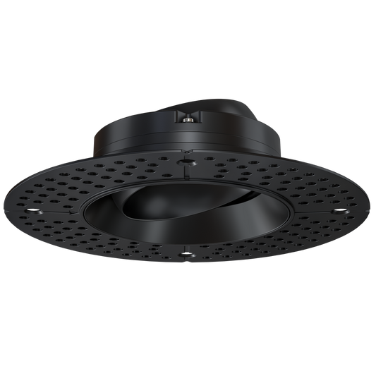 3 Inch Black Round Gimbal Trimless