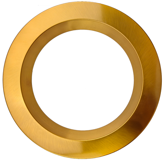 8" Round Regress Slim Brass Cover