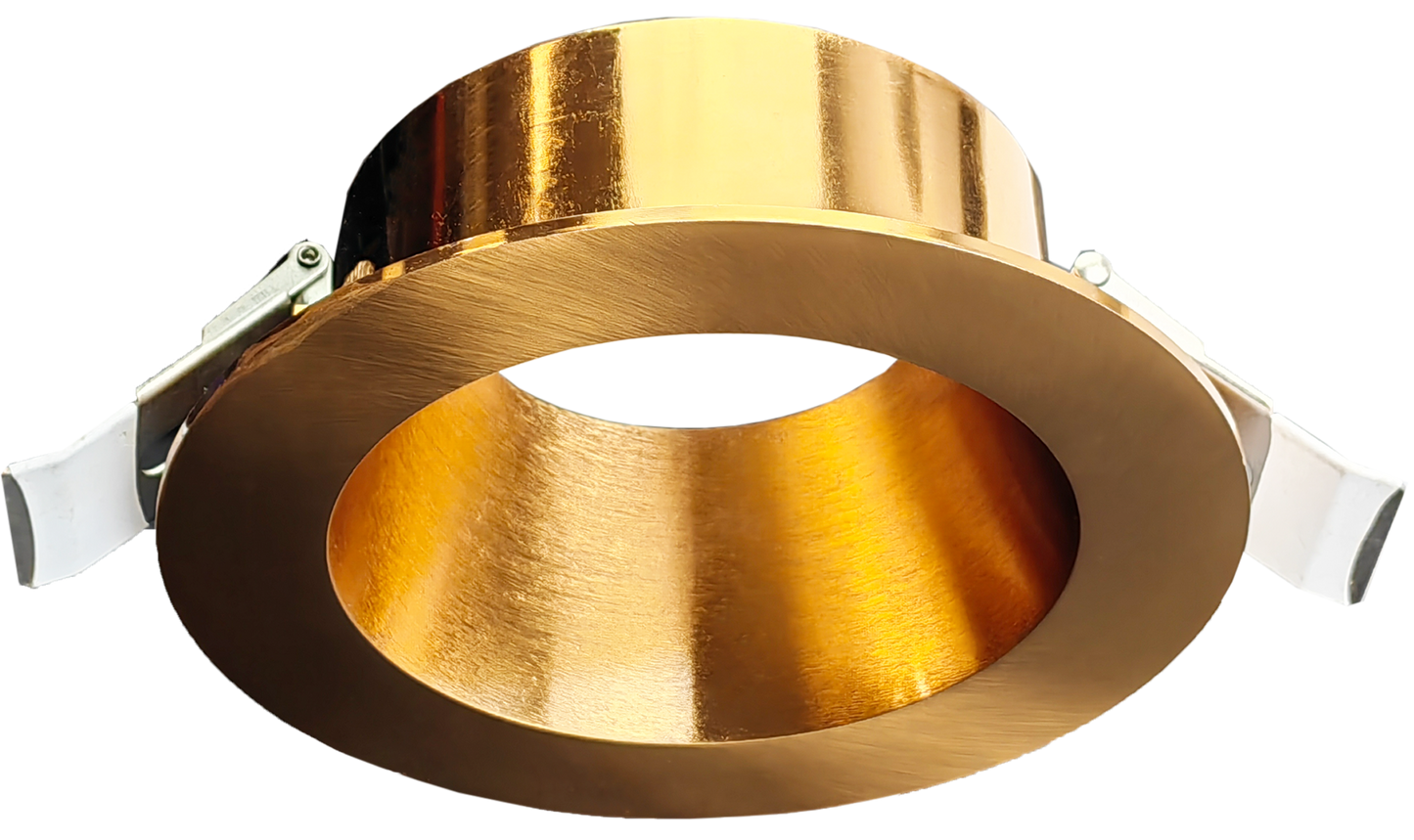 5 Inch Brushed Brass Round Trim