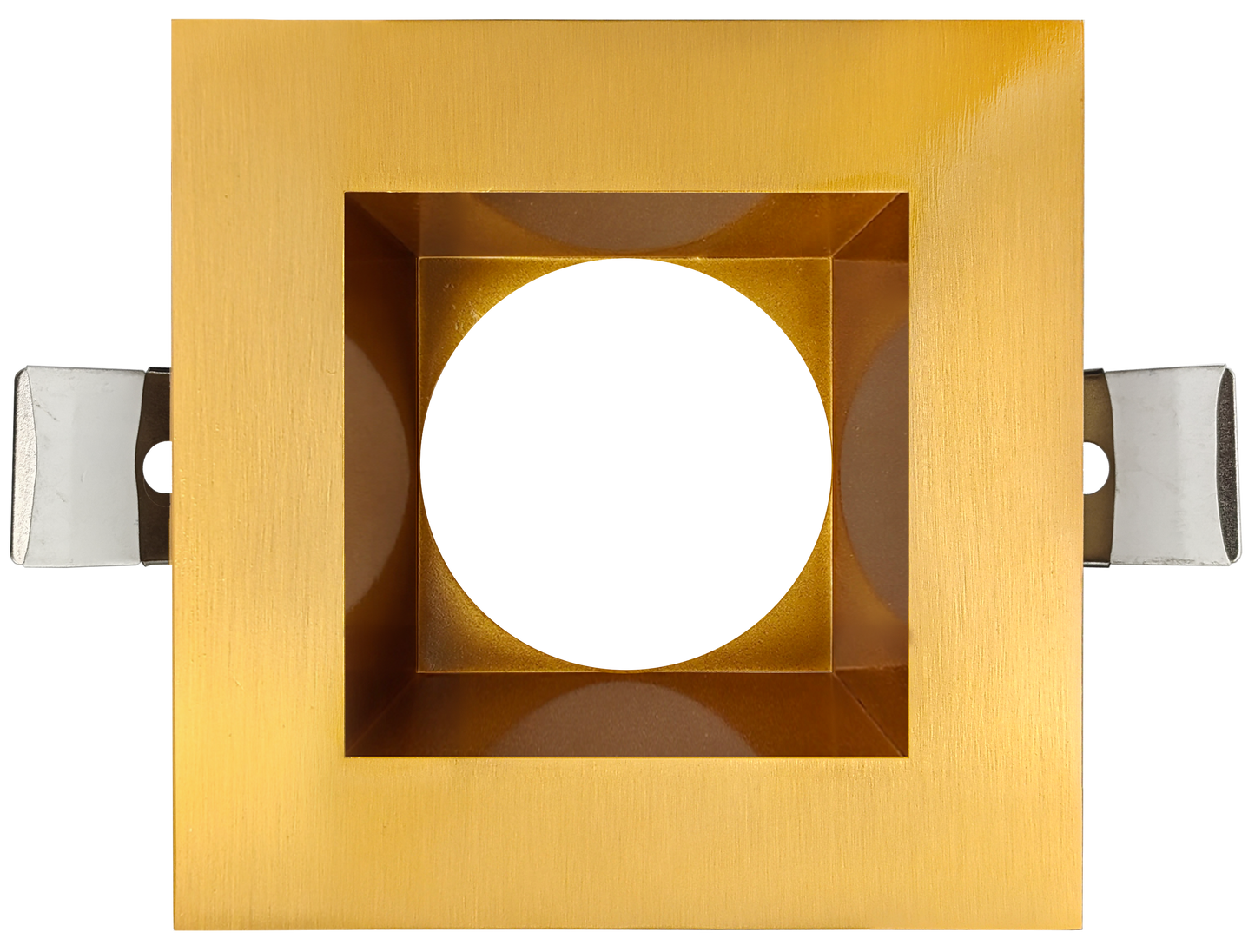 5 Inch Brushed Brass Square Trim