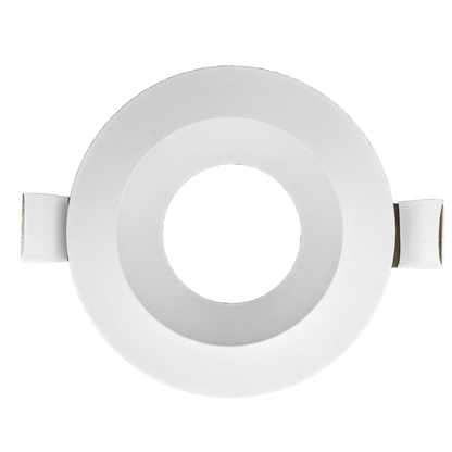 5 Inch White Round Shallow Trim