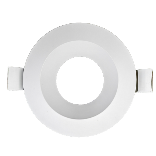 5 Inch White Round Shallow Trim