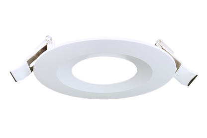 5 Inch White Round Ultra Shallow Trim