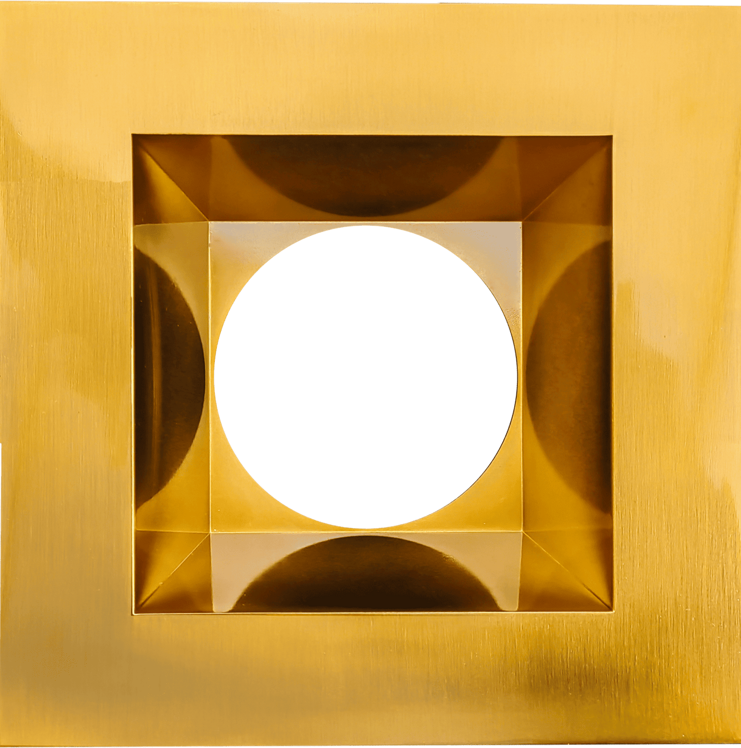 6 Inch Brushed Brass Square Trim