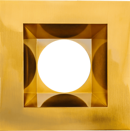 6 Inch Brushed Brass Square Trim