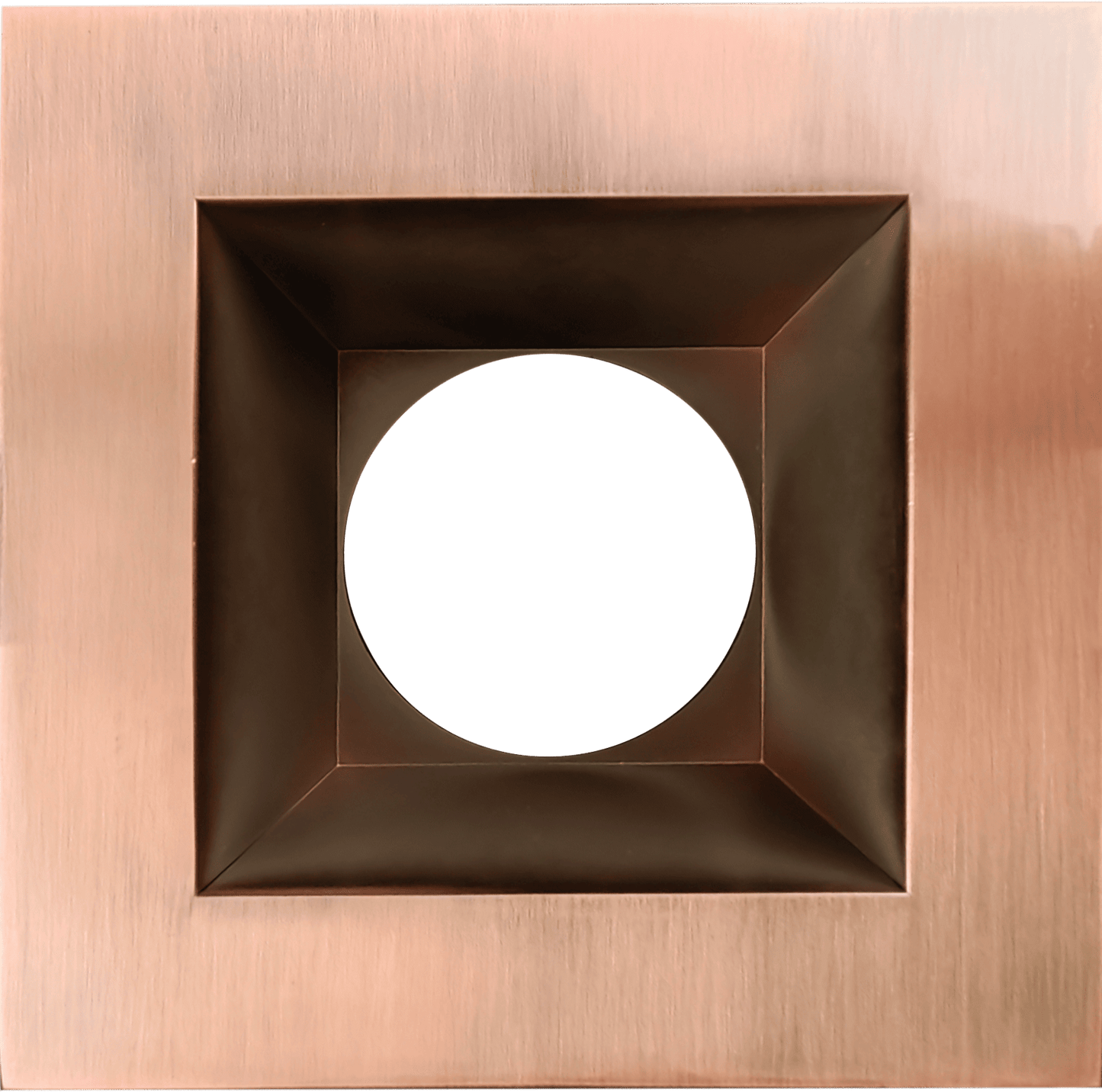 6 Inch Brushed Copper Square Trim