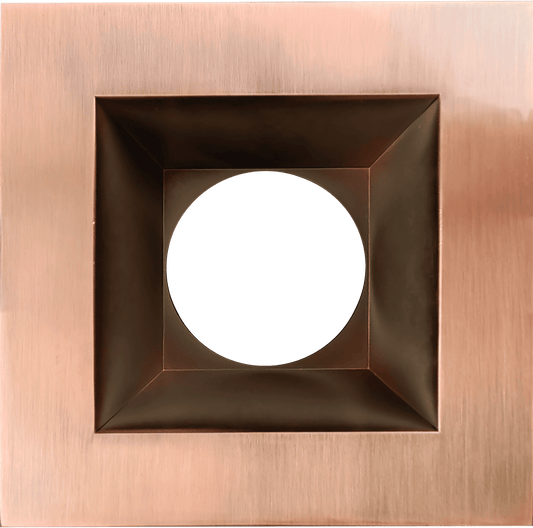 6 Inch Brushed Copper Square Trim