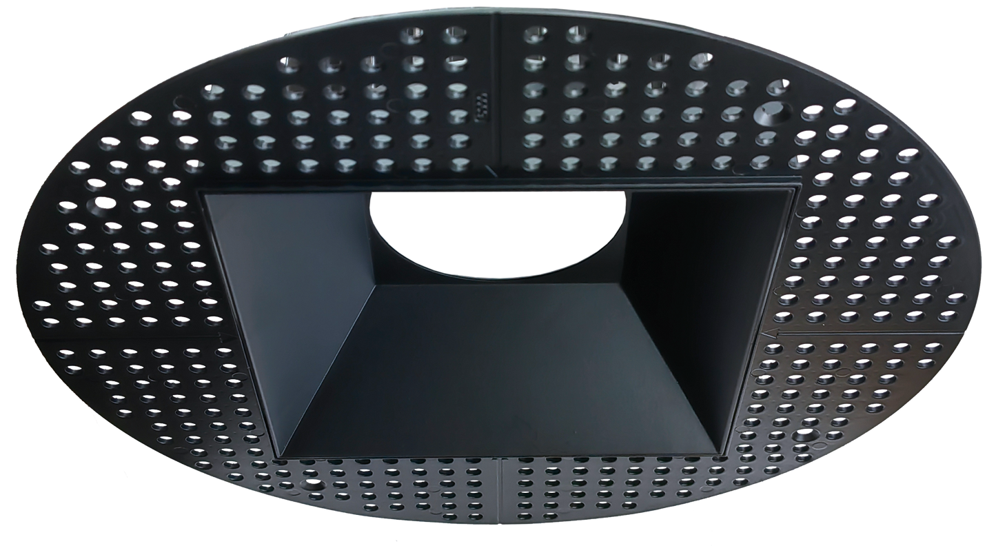 6 Inch Black Square Trimless Kit