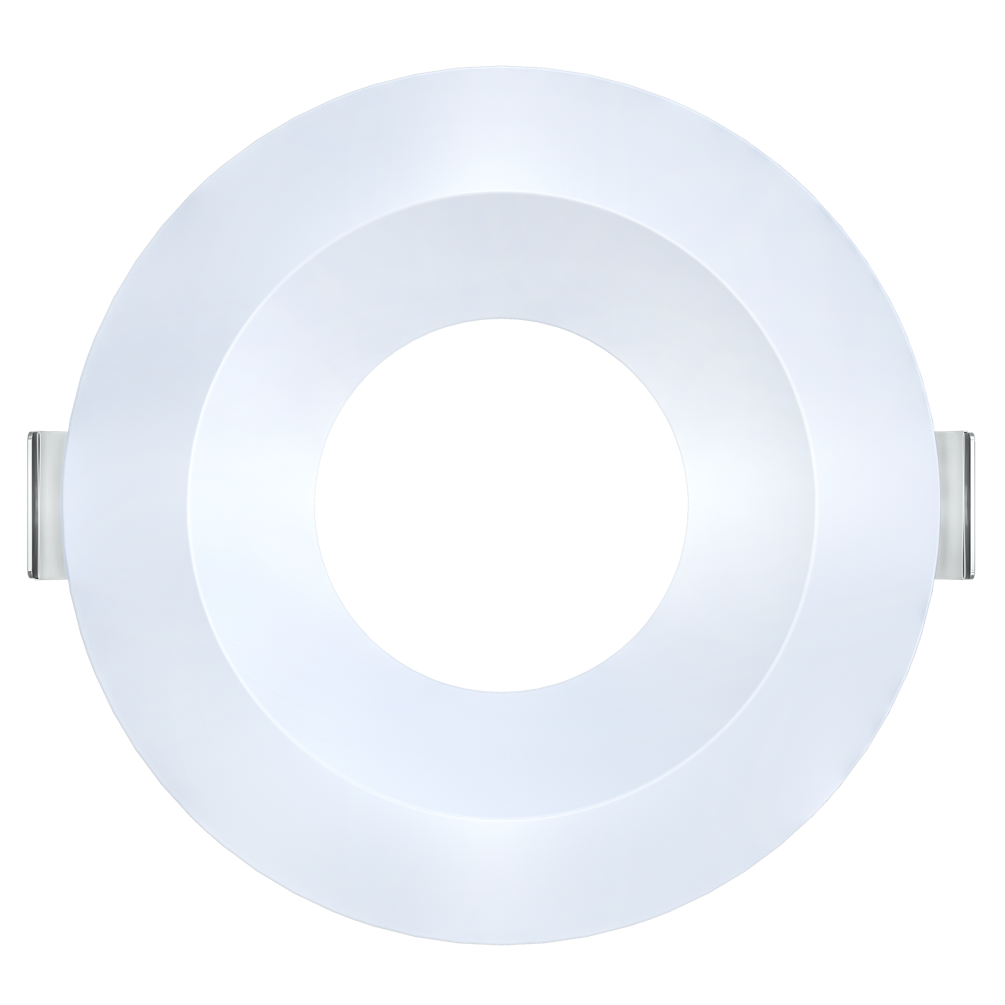 6 Inch White Round Shallow Trim