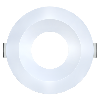 6 Inch White Round Shallow Trim
