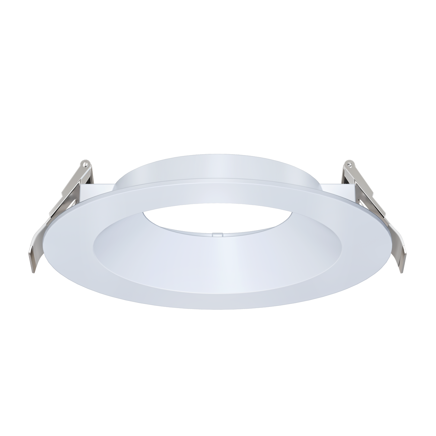 6 Inch White Round Shallow Trim