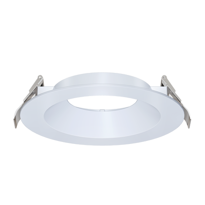 6 Inch White Round Shallow Trim