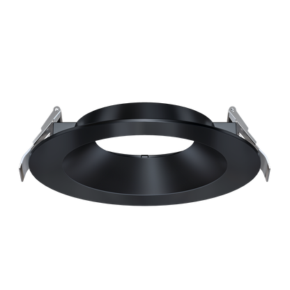 6 Inch Black Round Shallow Trim