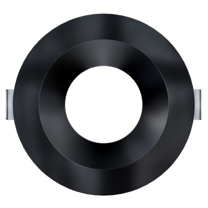 6 Inch Black Round Shallow Trim