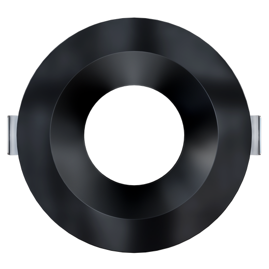 6 Inch Black Round Shallow Trim