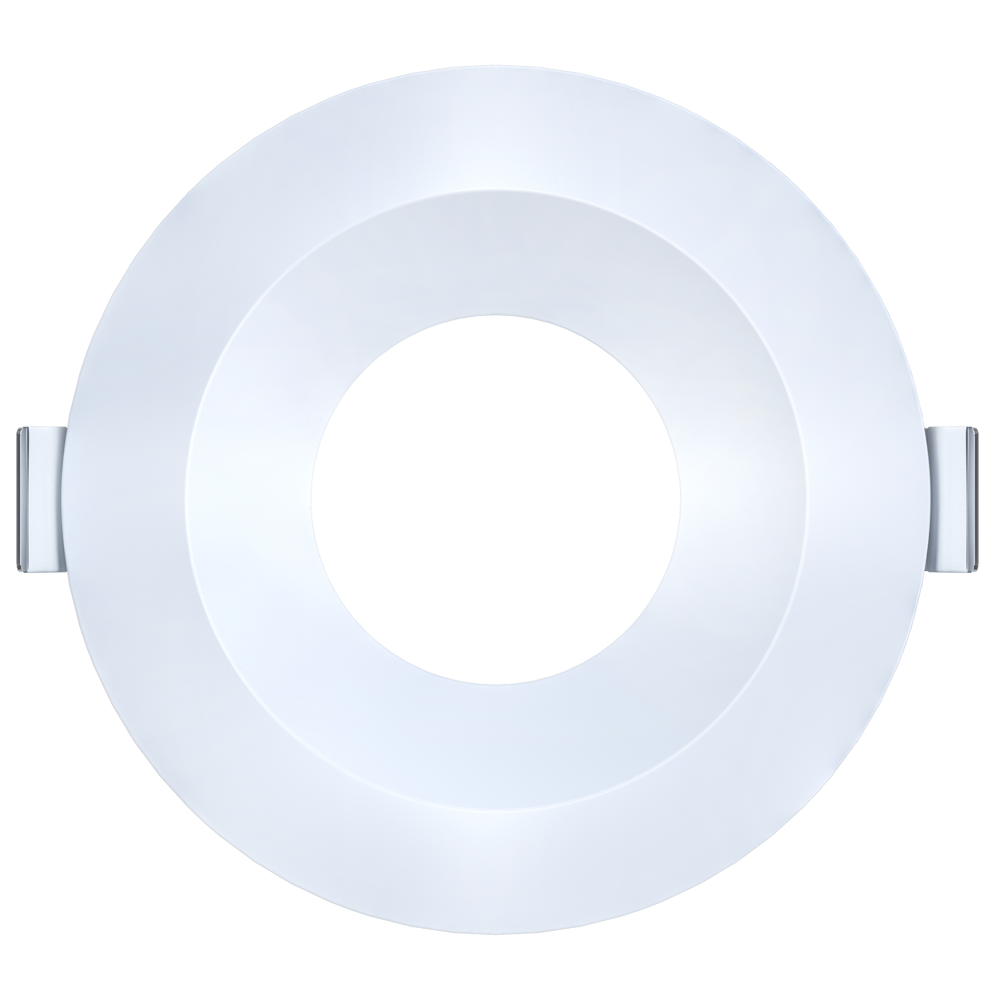 6 Inch White Round Ultra Shallow Trim