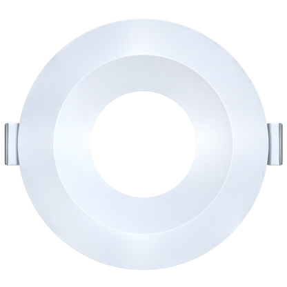6 Inch White Round Ultra Shallow Trim