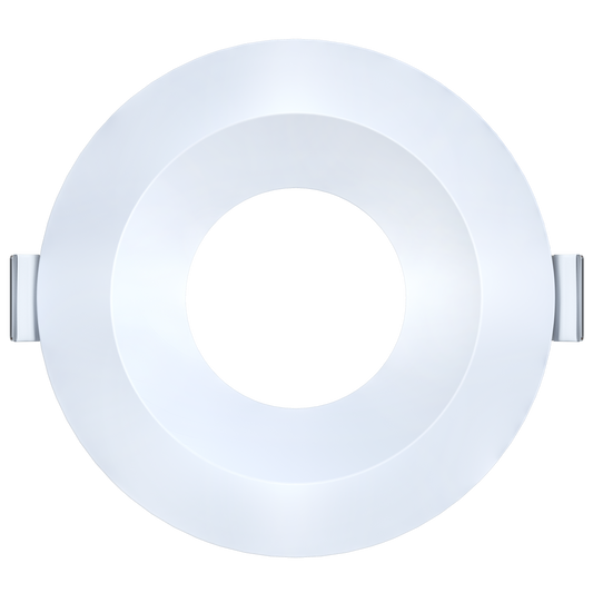 6 Inch White Round Ultra Shallow Trim